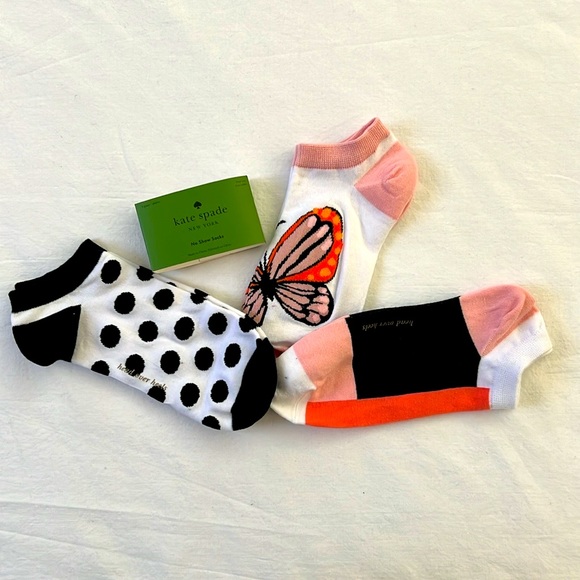 Kate Spade NY 3 Pairs One Size Socks Various Style & Colors - Picture 9 of 15